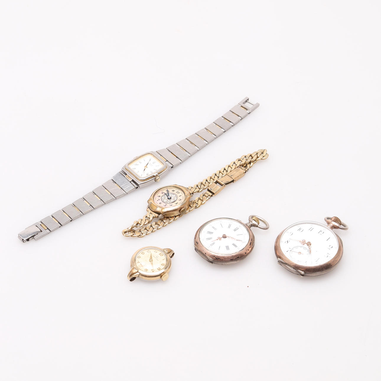 PARTI UR 5 st, fickur dam, silver, damarmbandsur.