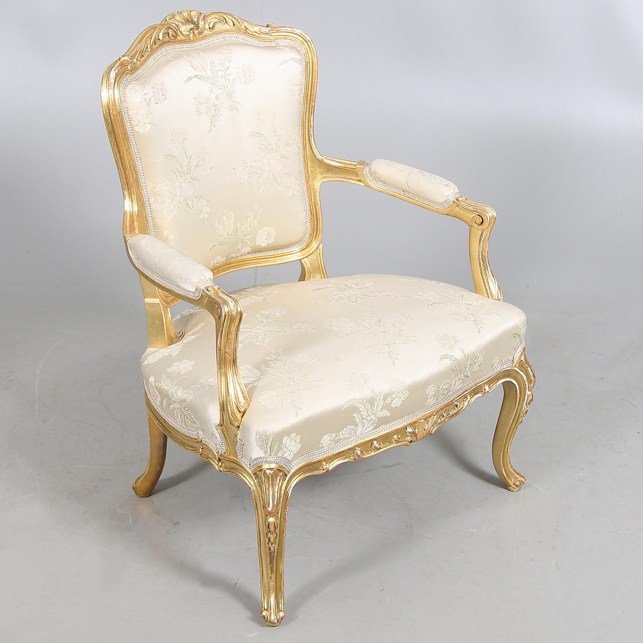 KARMSTOL, nyrokokostil, Strehög, 1900-talets mitt.