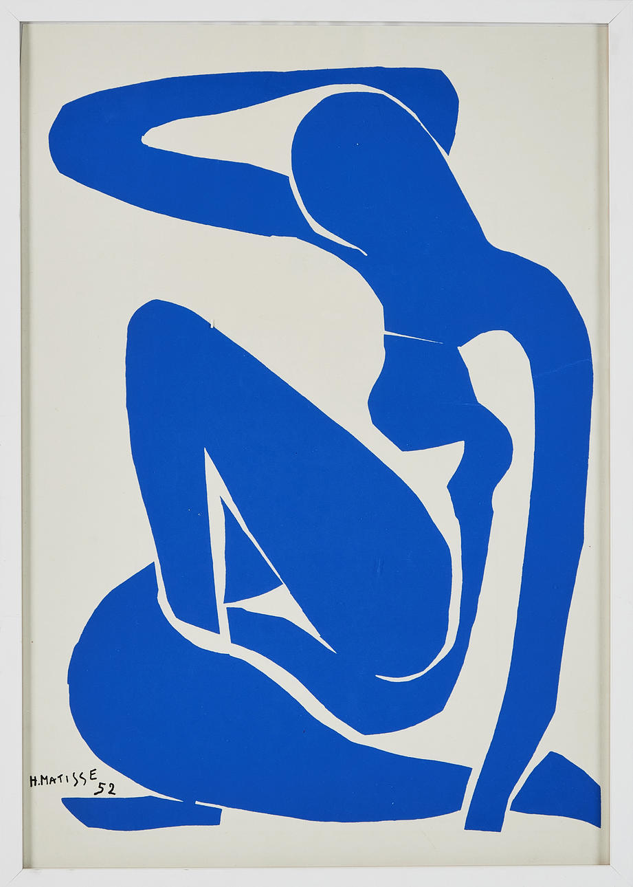 HENRI MATISSE. EFTER. „Nu bleu“, farve silketryk.