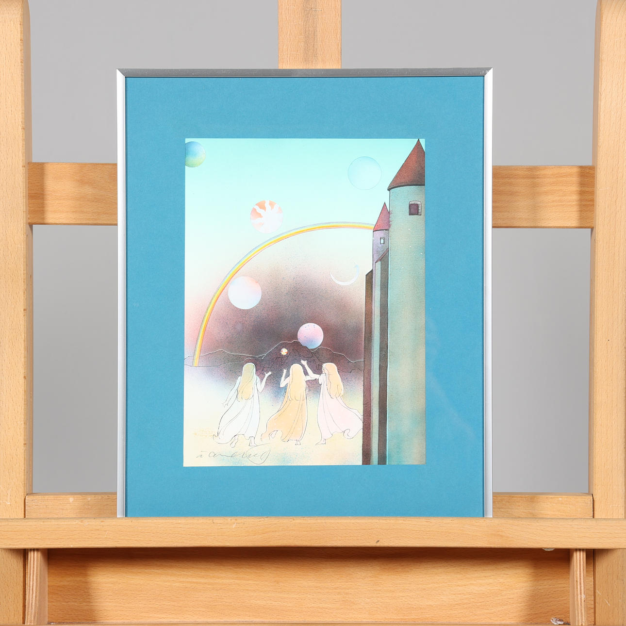 ÅKE ARENHILL. COMPOSITION/WATERCOLOUR, “Lunkentus”, signed.