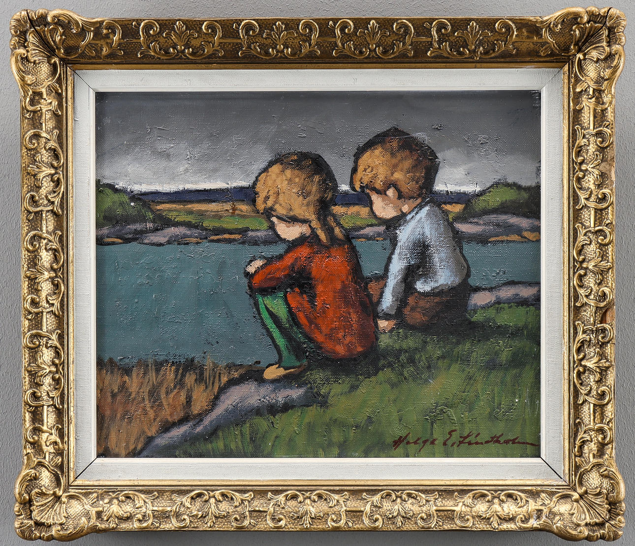 HELGE EUGEN LINDHOLM oil on canvas, signed.