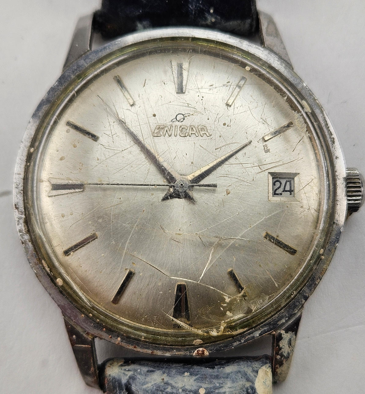 WRISTWATCH, steel, Enicar.
