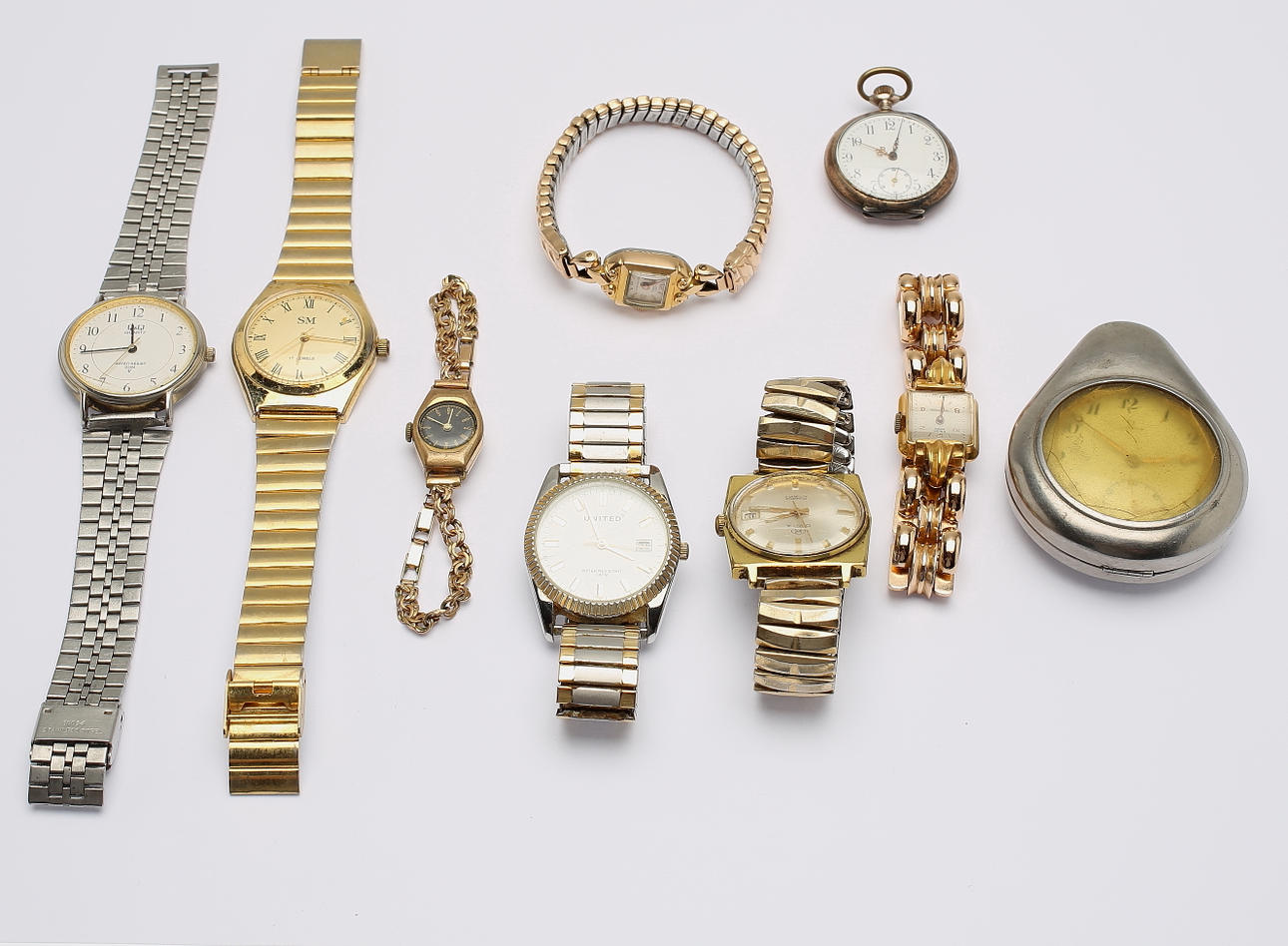 ARMBANDSUR, 7 st, OCH FICKUR, 2 st, 1900-tal.