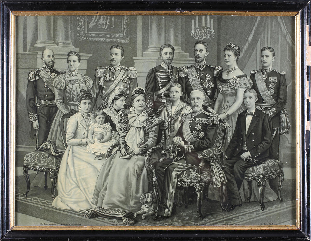 OLJETRYCK, Svensk-norska kungafamiljen, omkring sekelskiftet 18/1900.