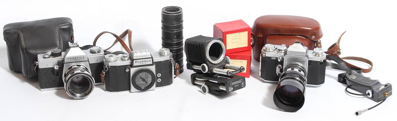 KAMERAPAKET, 2 st. Praktika, Edixa.