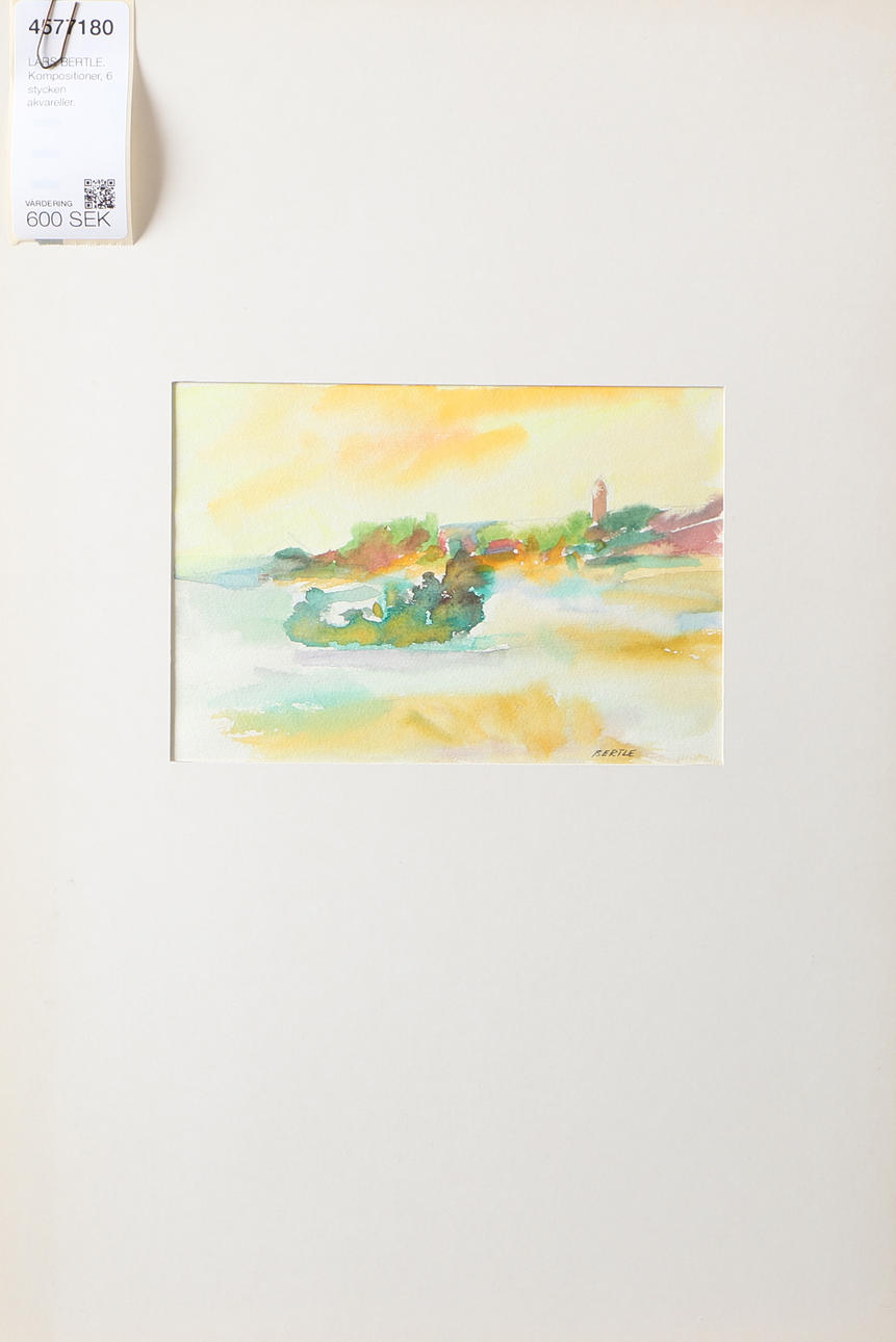 LARS BERTLE. Kompositioner, 6 stycken akvareller.