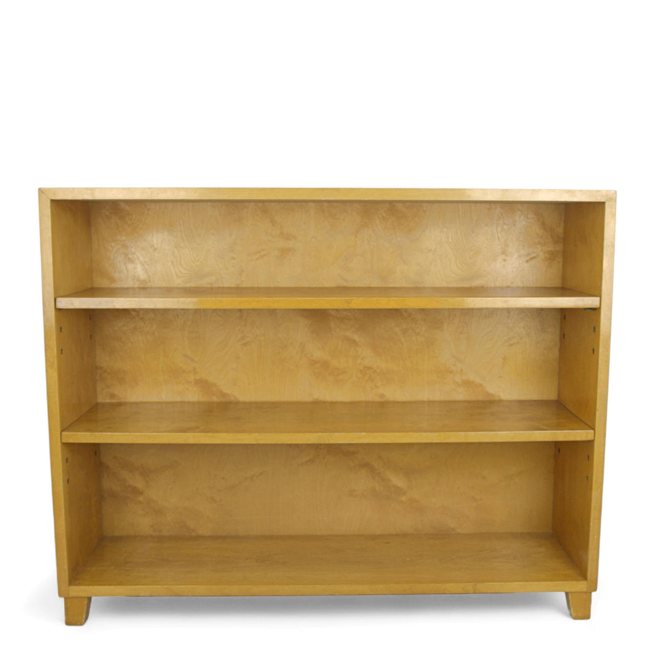 A 1940s birch bookcase.