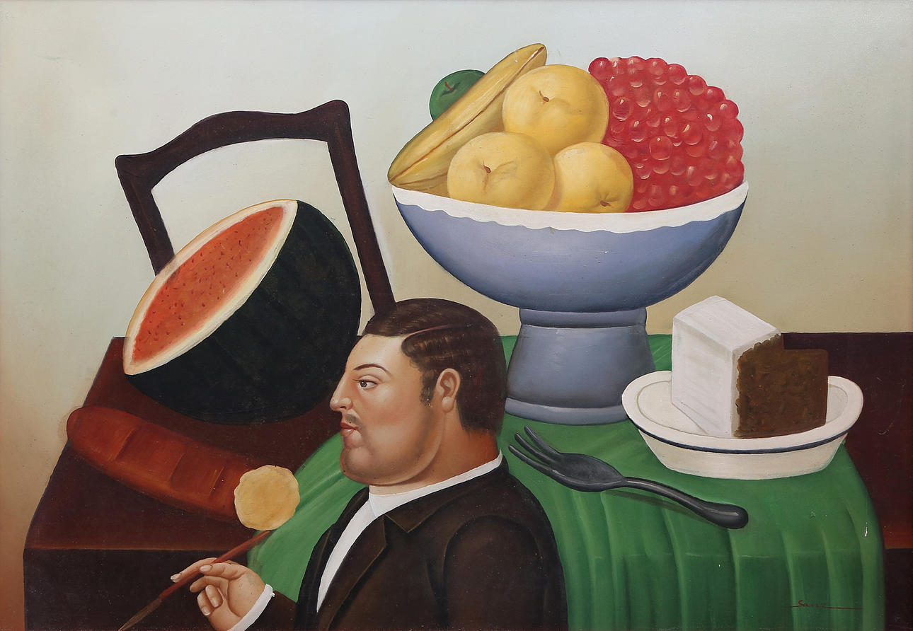 FERNANDO BOTERO. SEGÚN. Bodegón.
