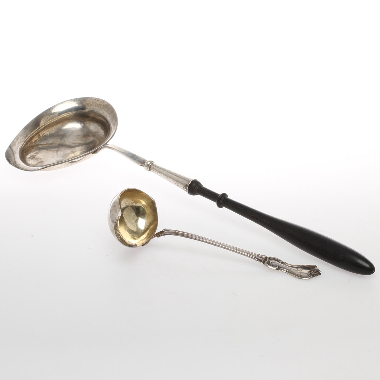 SOPPSLEV samt SÅSSLEV, silver 1800-tal.