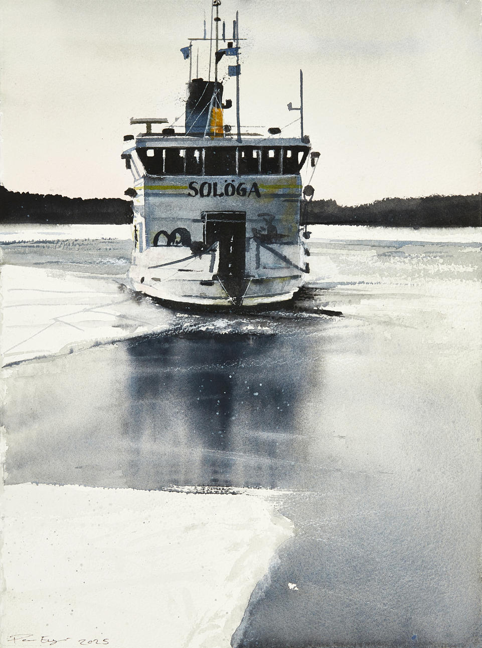 PETER EUGÉN (född 1978). Solöga, isgående i Stockholm skärgård ...