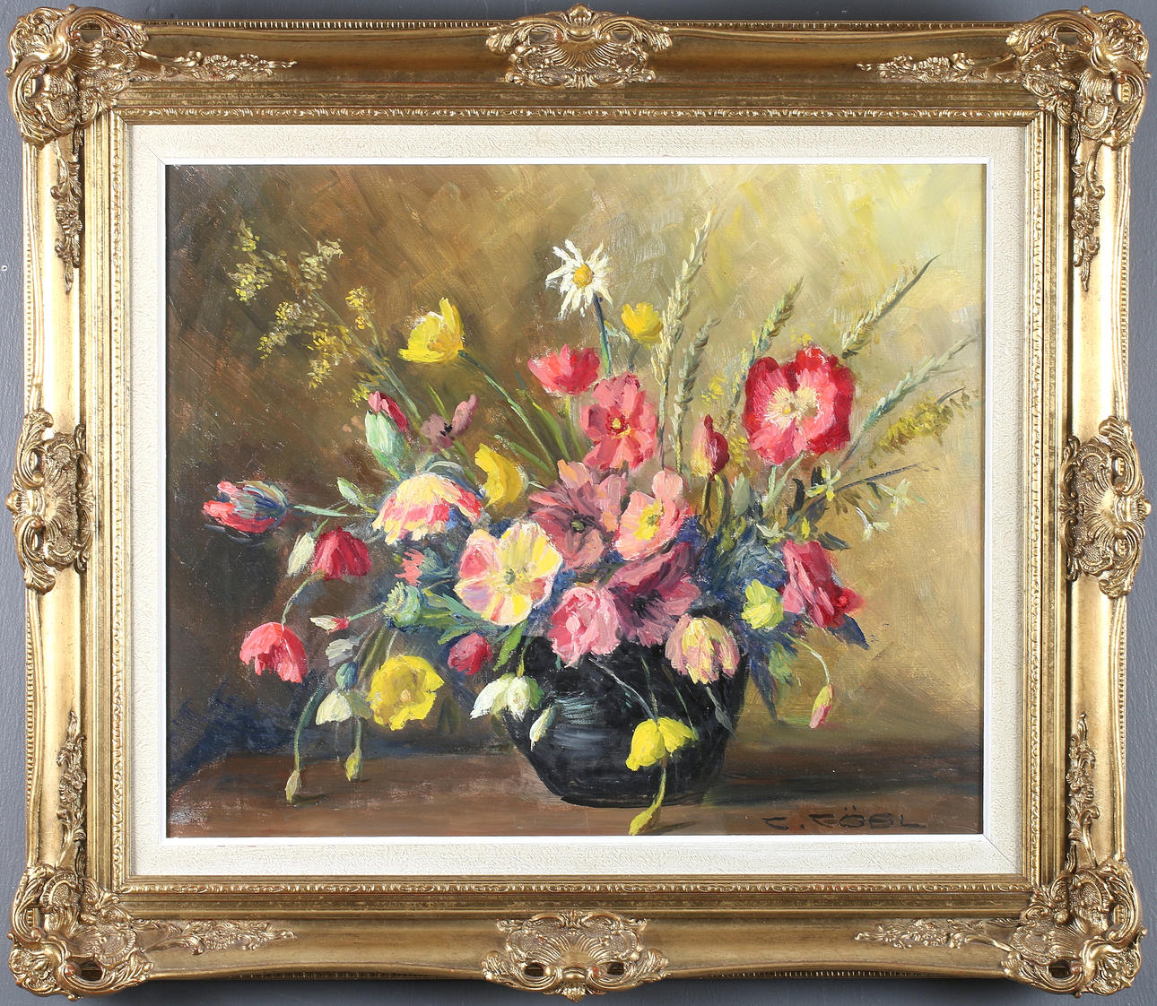 CAMILLA GÖBL-WAHL. Stilleben, olja på duk, signerad.