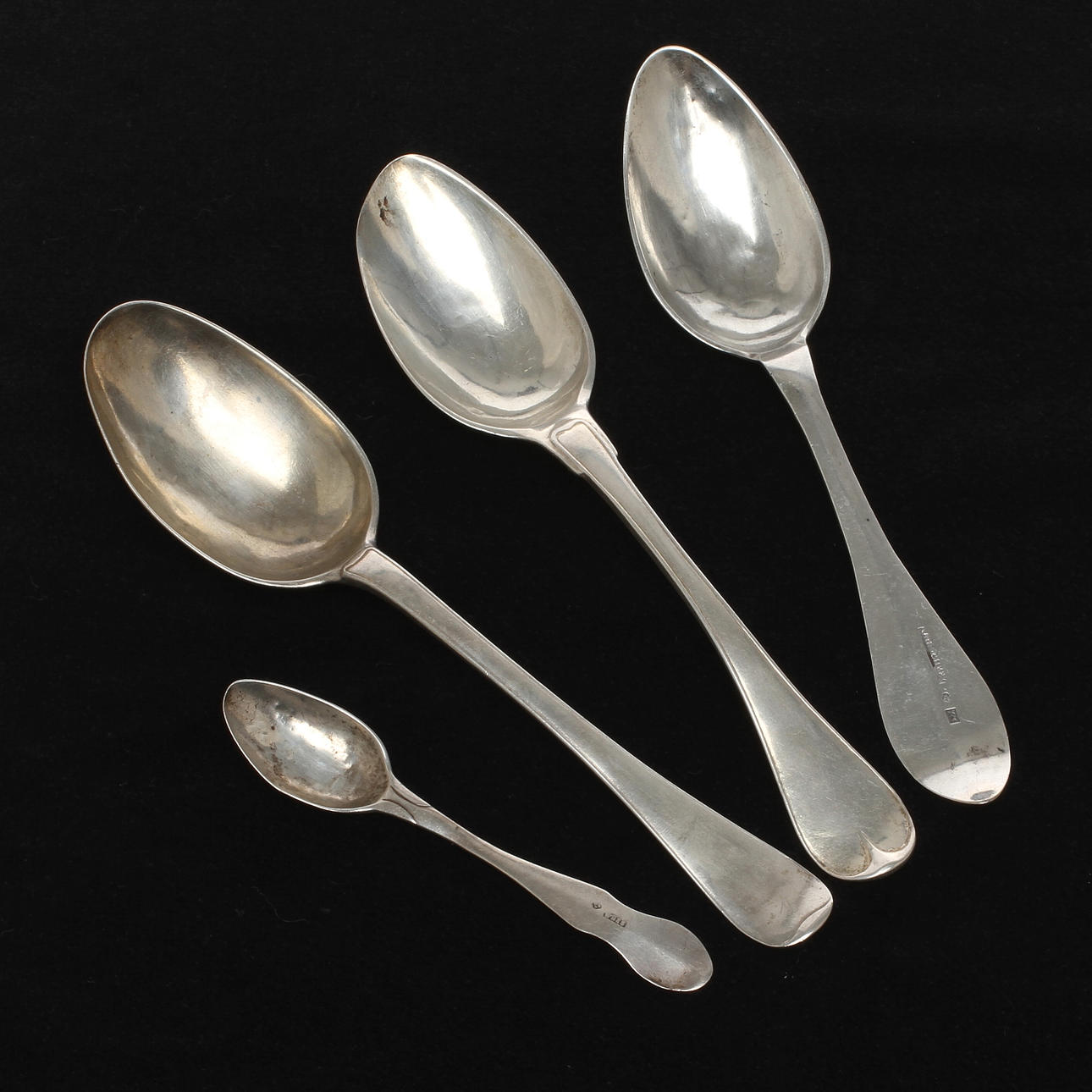 SKEDAR 4 st, silver, Sverige, 1700/1800-tal.