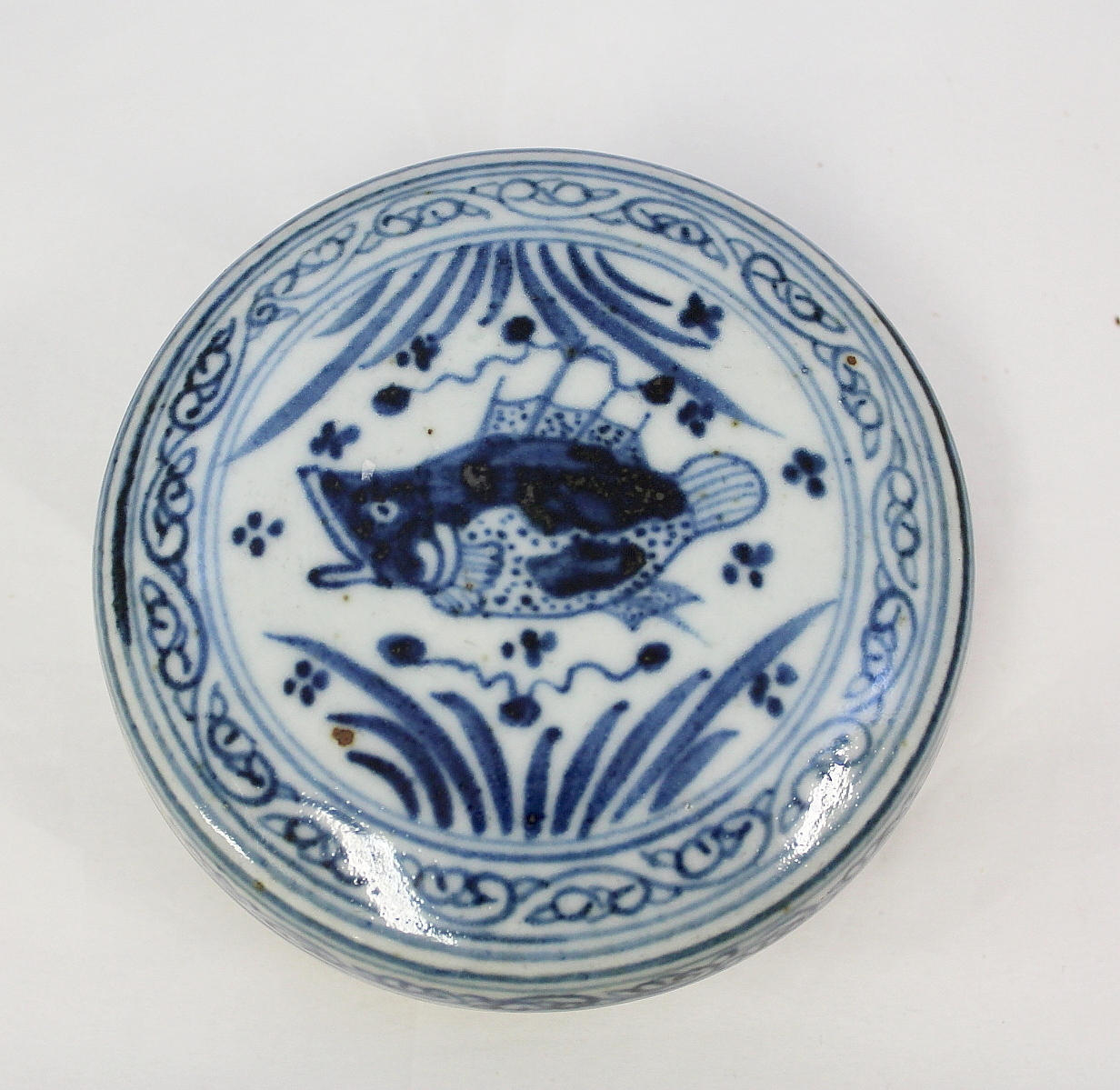 LOCKASK, blå/vit, porslin, Kina.