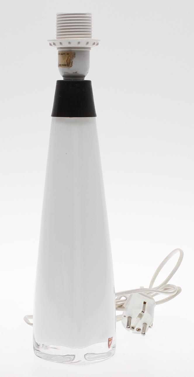 LAMPFOT, glas, Carl Fagerlund, Orrefors, sign.