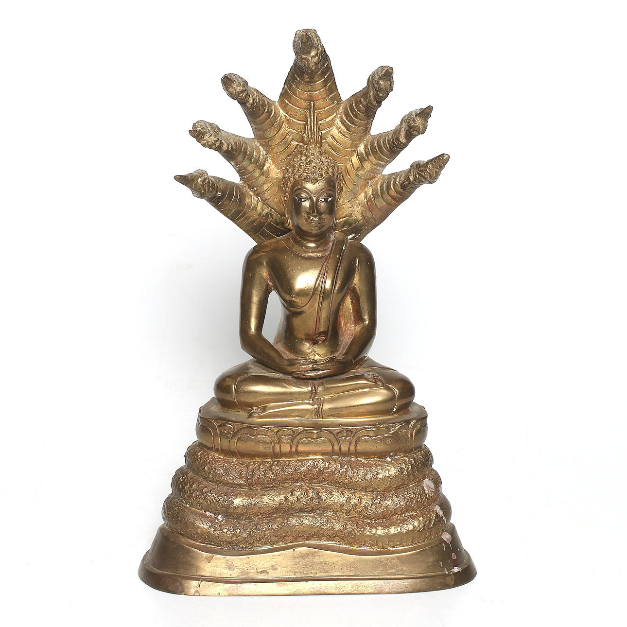 SKULPTUR, mässing, Buddha, orientalisk, 1900-tal.