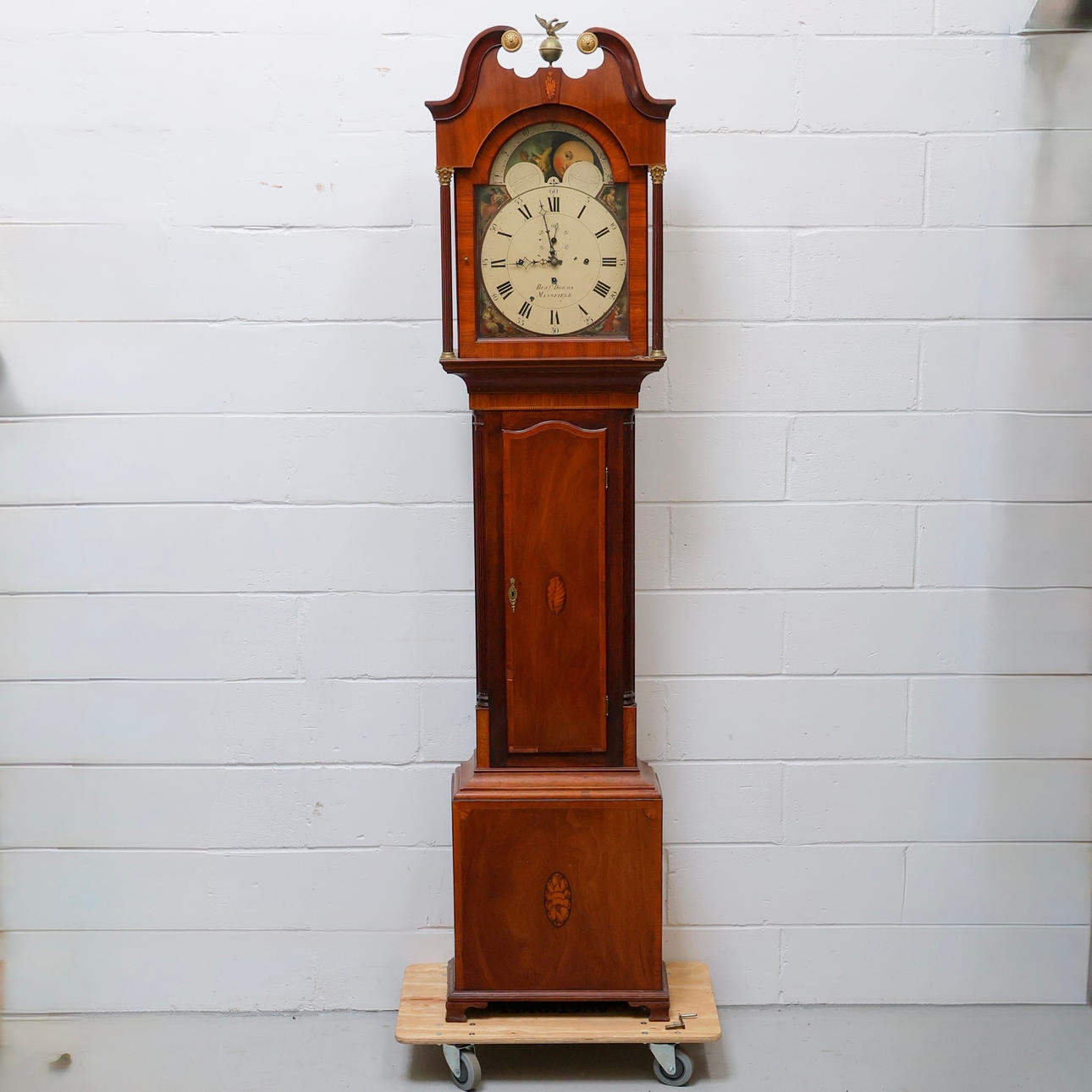 GEORGE III MUSICAL LONGCASE CLOCK.