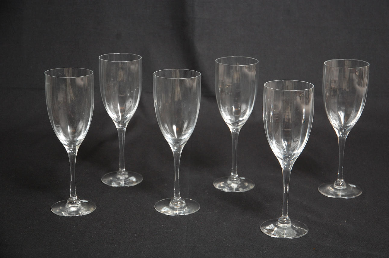 VINGLAS, 6 st " Optica " Gunnar Cyren Orrefors.