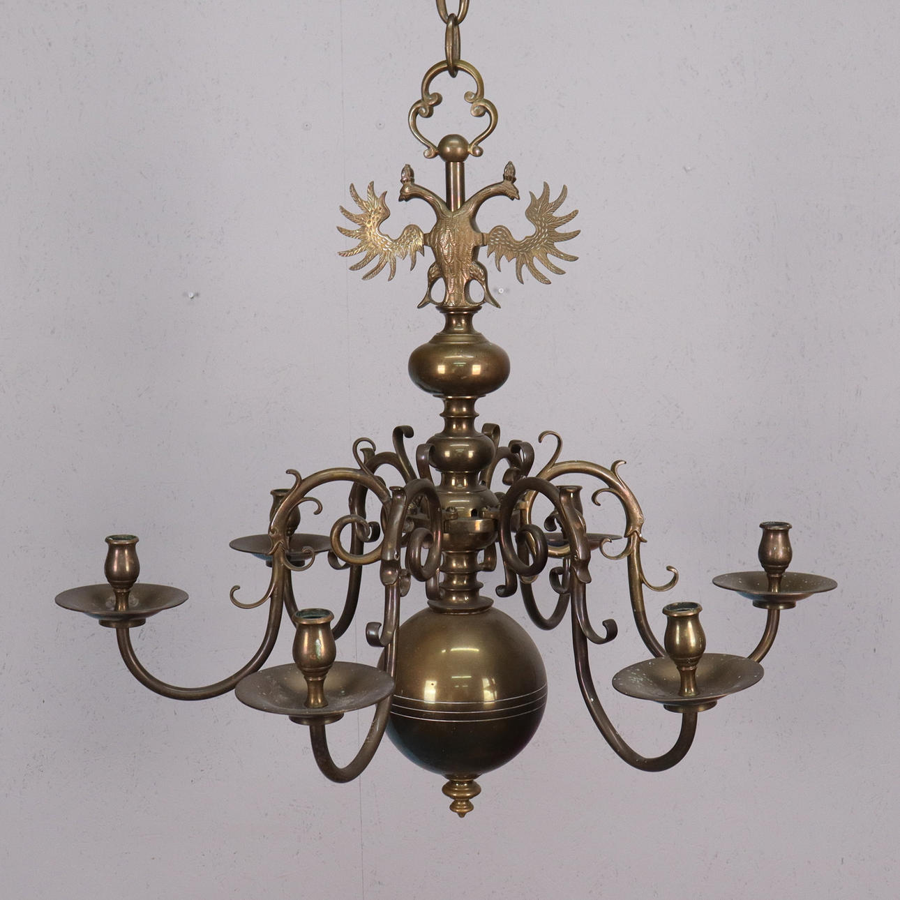 LJUSKRONA, malm/mässing, barockstil, 1900-tal. Belysning & Lampor ...