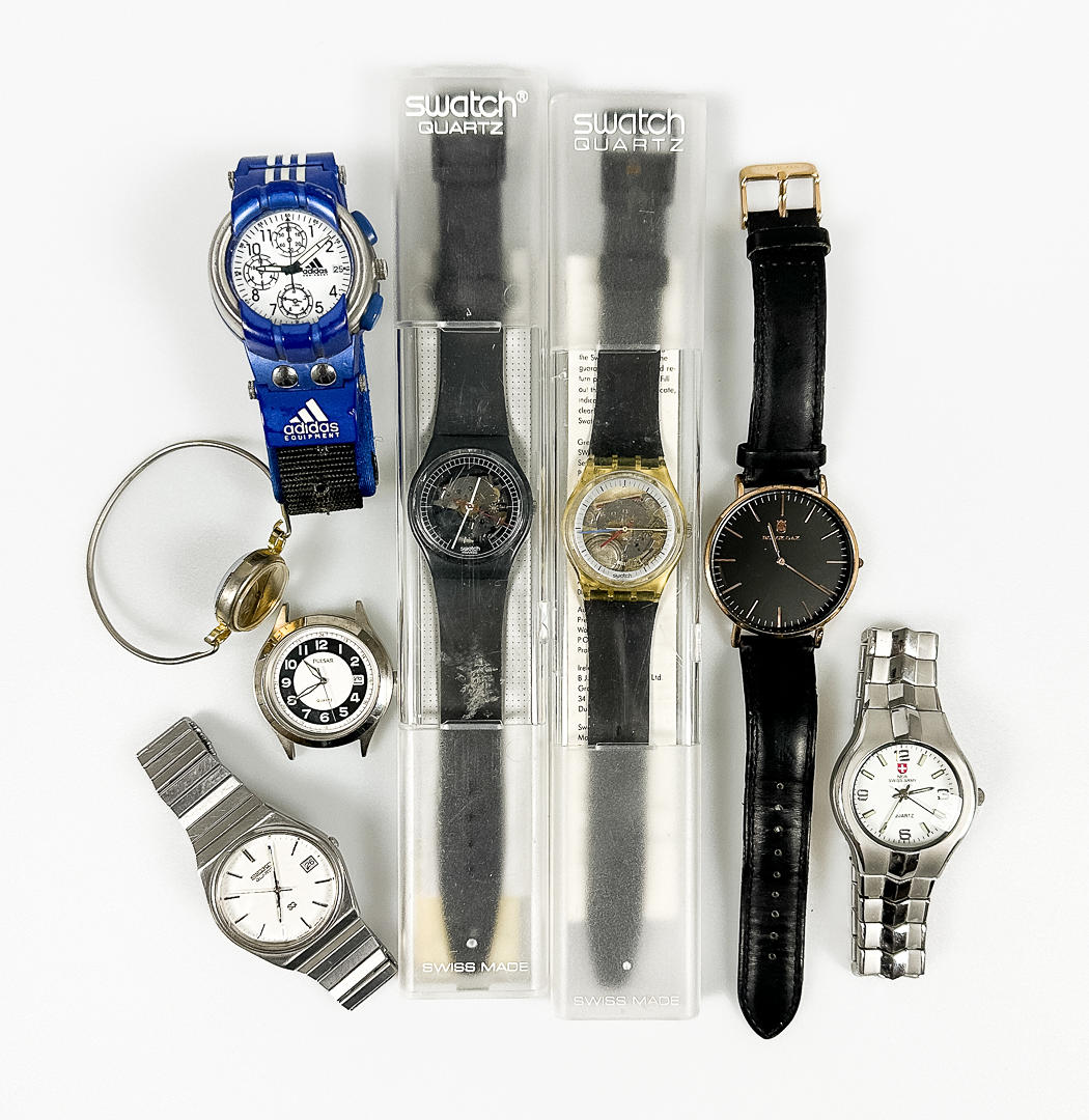 WRISTWATCHES, 8 pcs, assorted brands.