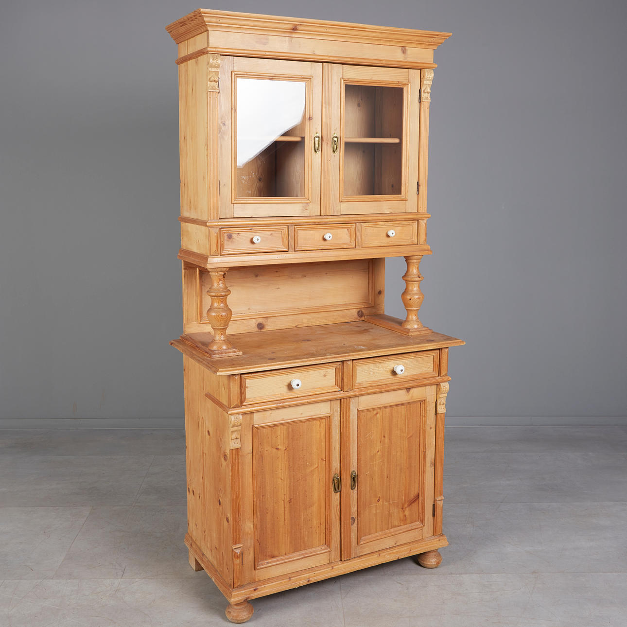 Landhaus Kommode/Biedermeier-Style Buffet Cabinet, Pine, Germany (2).
