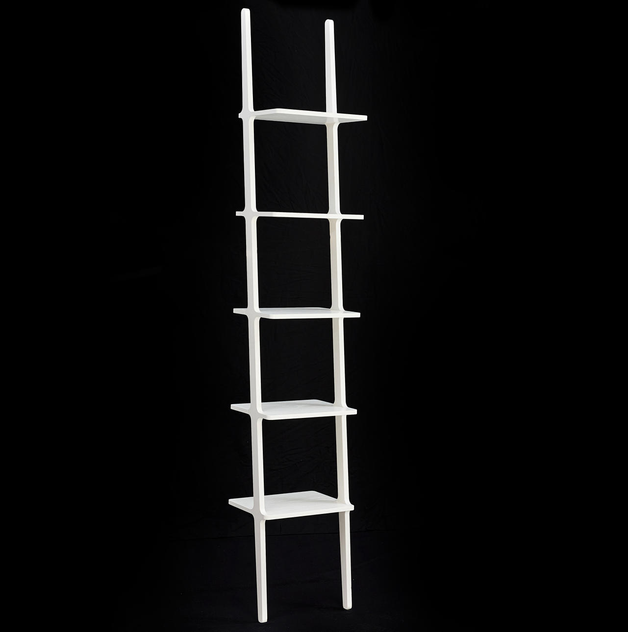 MICHAËL BIHAIN. Shelf, “Libri”, for Swedese, white glazed ash.