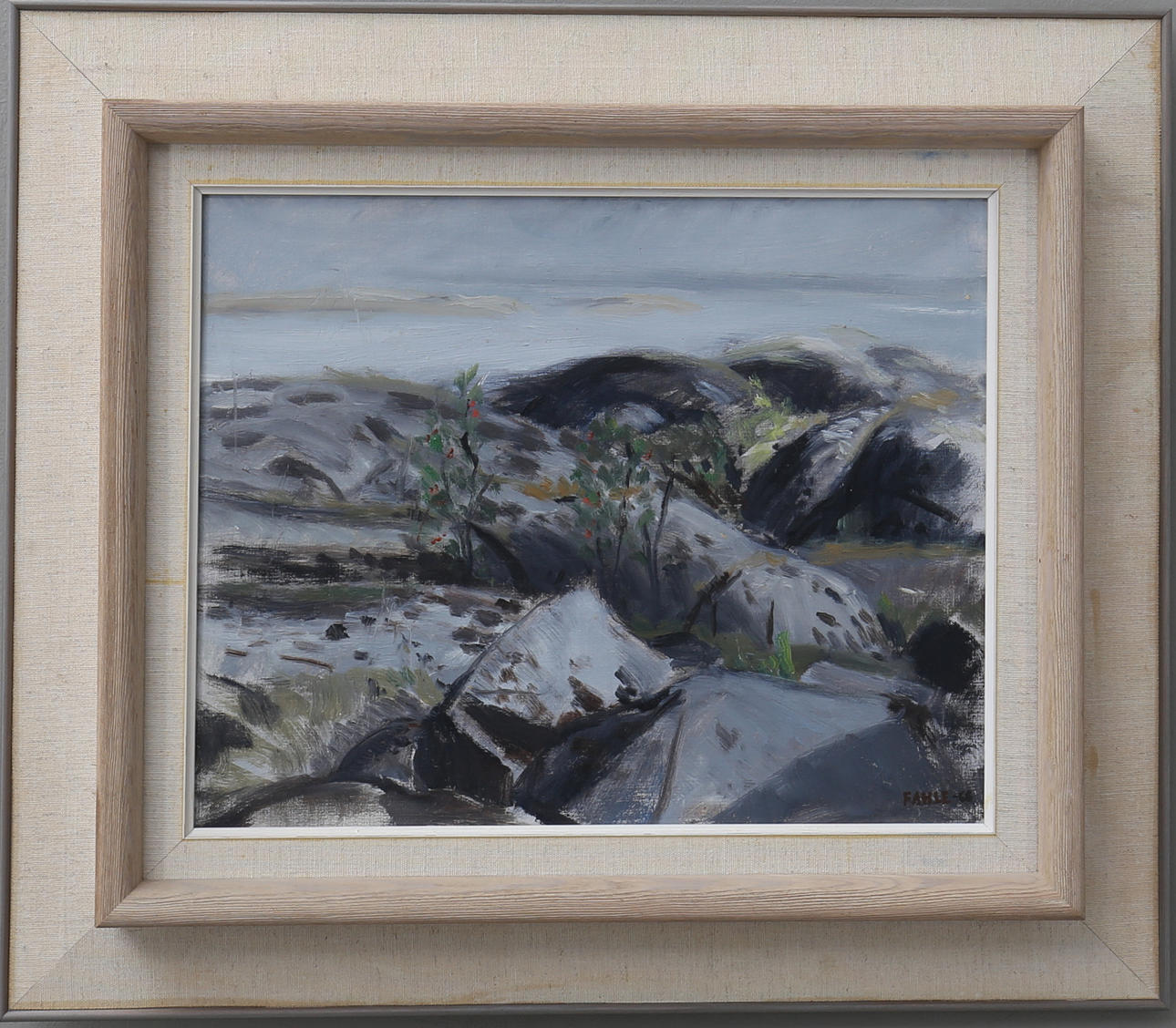 GUSTAV ADOLF FAHLE. olja på duk, signerad, daterad -66 a tergo.