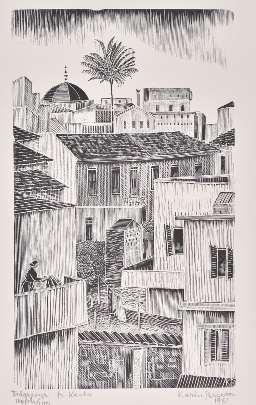 KARIN PERSSON. puukaiverrus, ”Kreetalta”.