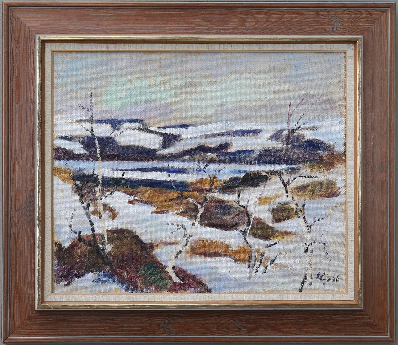 KJELL LEANDER ENGSTRÖM. olja på duk, signerad, daterad -76 a tergo.