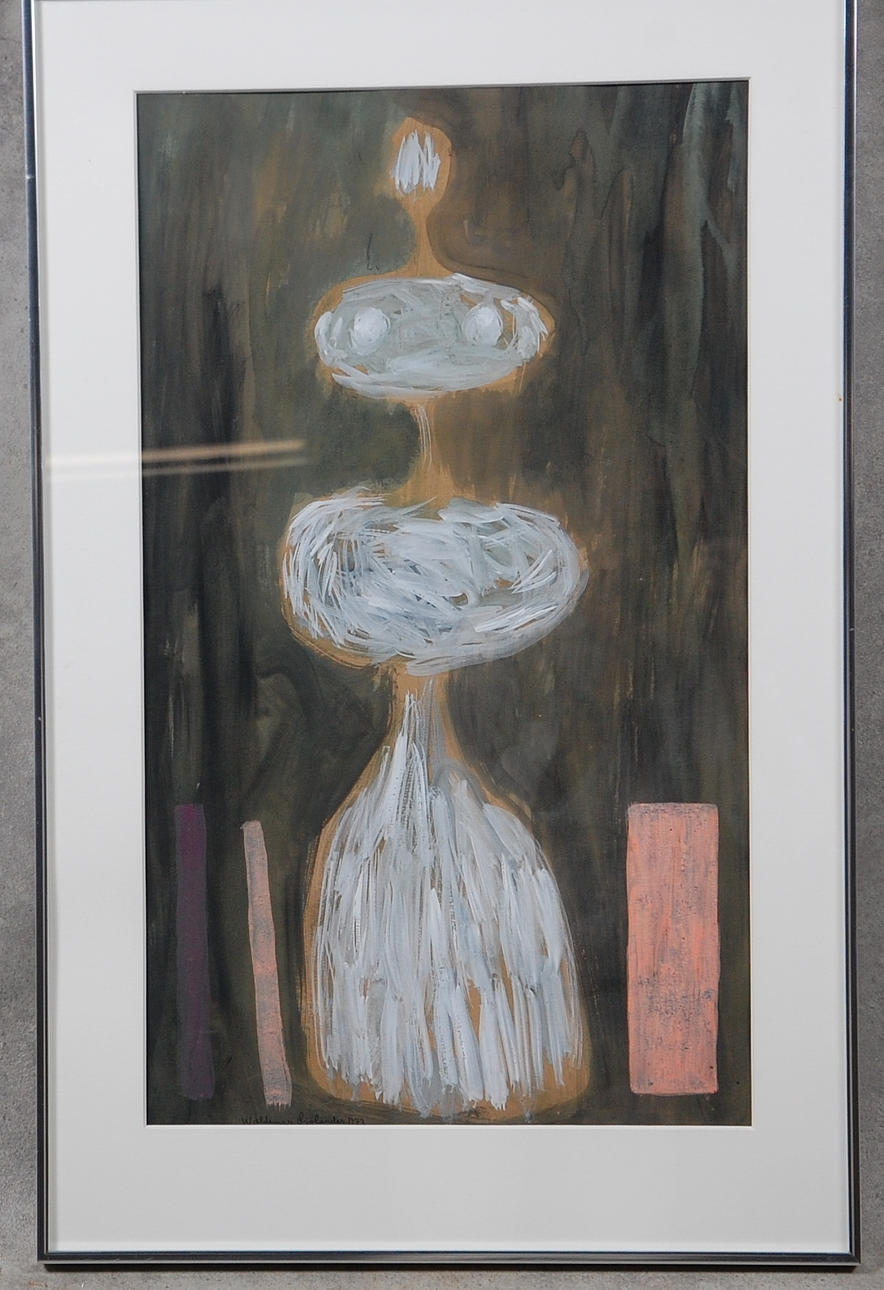 WALDEMAR SJÖLANDER. 1908-1988, gouach , signerad, daterad 1973.