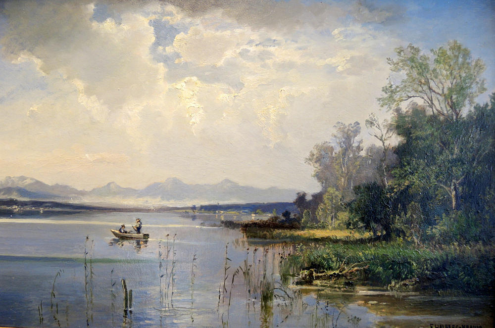 FRITZ HALBERG-KRAUSS. Fiskare på sjön Simsee.