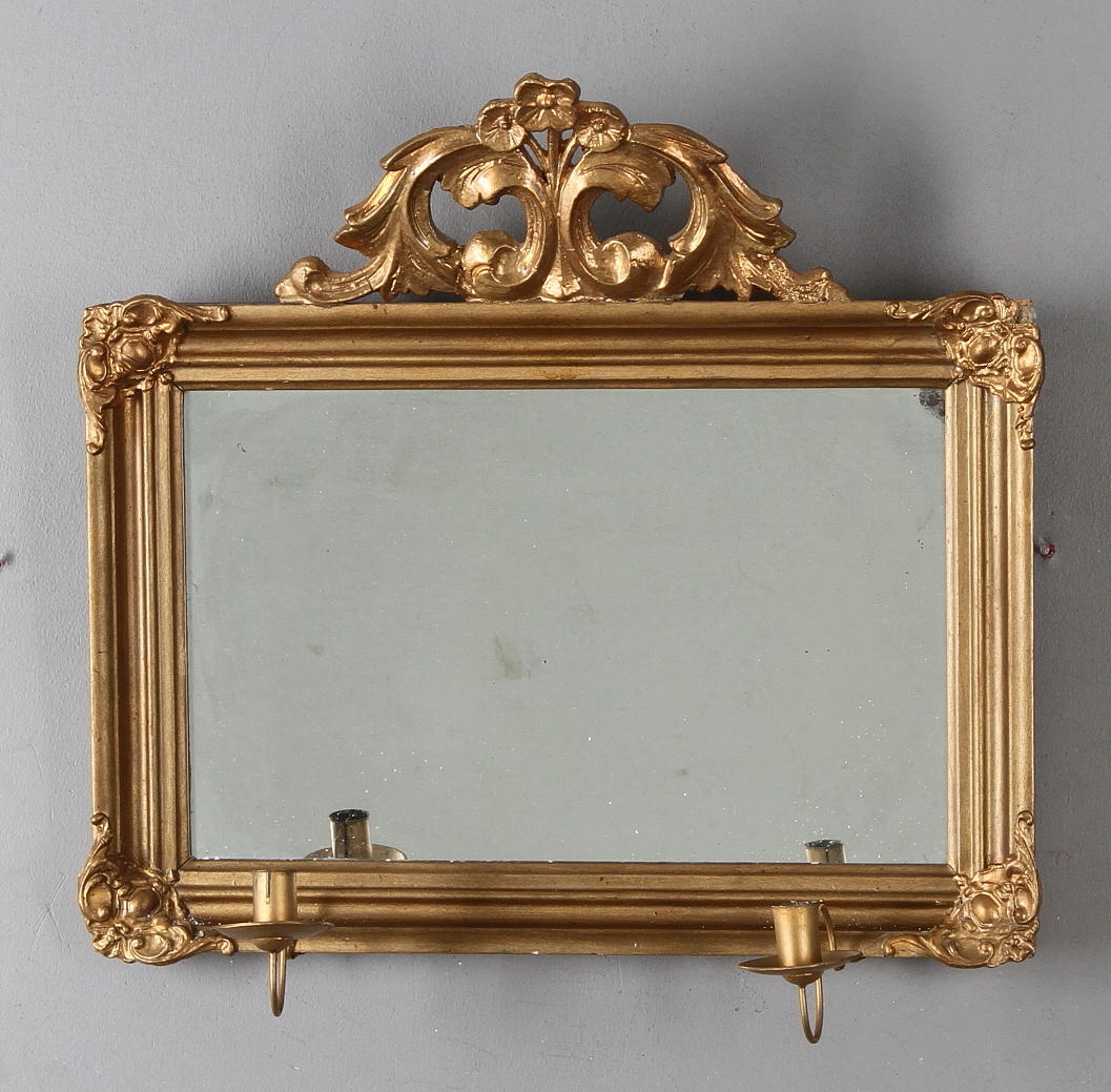 SPEGELLAMPETT, för två ljus, nyrokoko, 1800-talets andra hälft.