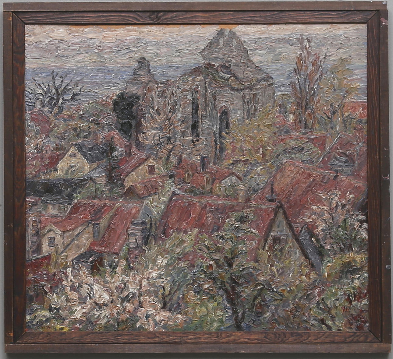 LEOO VERDE. "Spillror", Olja på pannå. Signerad samt detaerad a tergo-49.