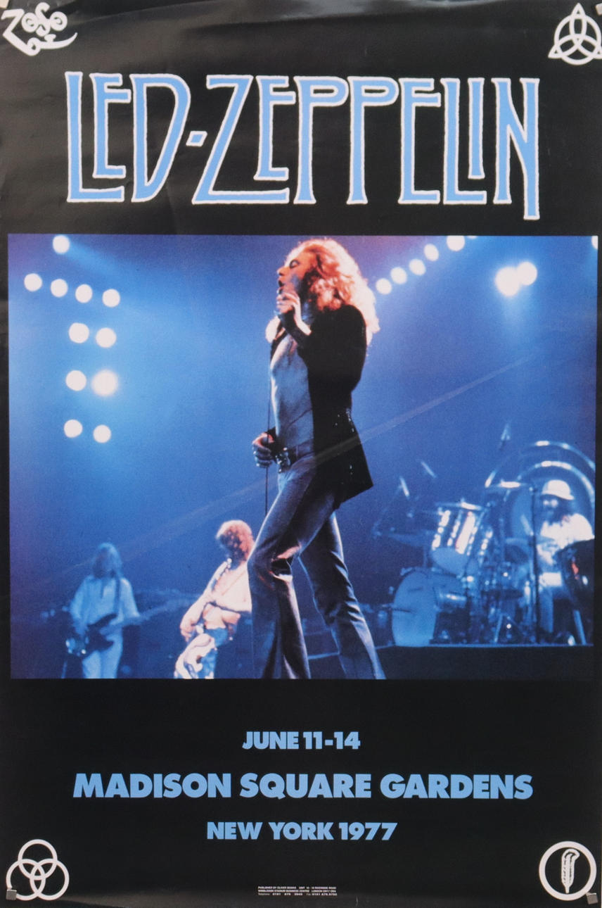 CONCERT POSTER, Led Zeppelin” June 11-14 Madison Square Gardens
