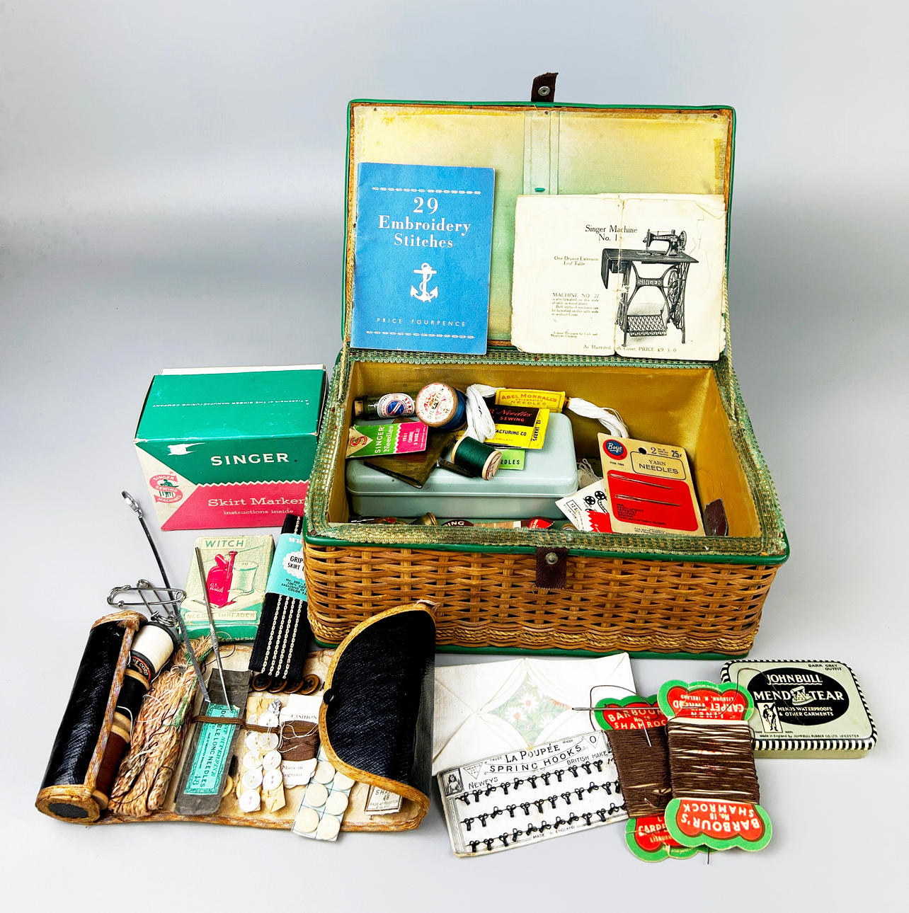 OMPELULAATIKKO JA SISÄLTÖ.