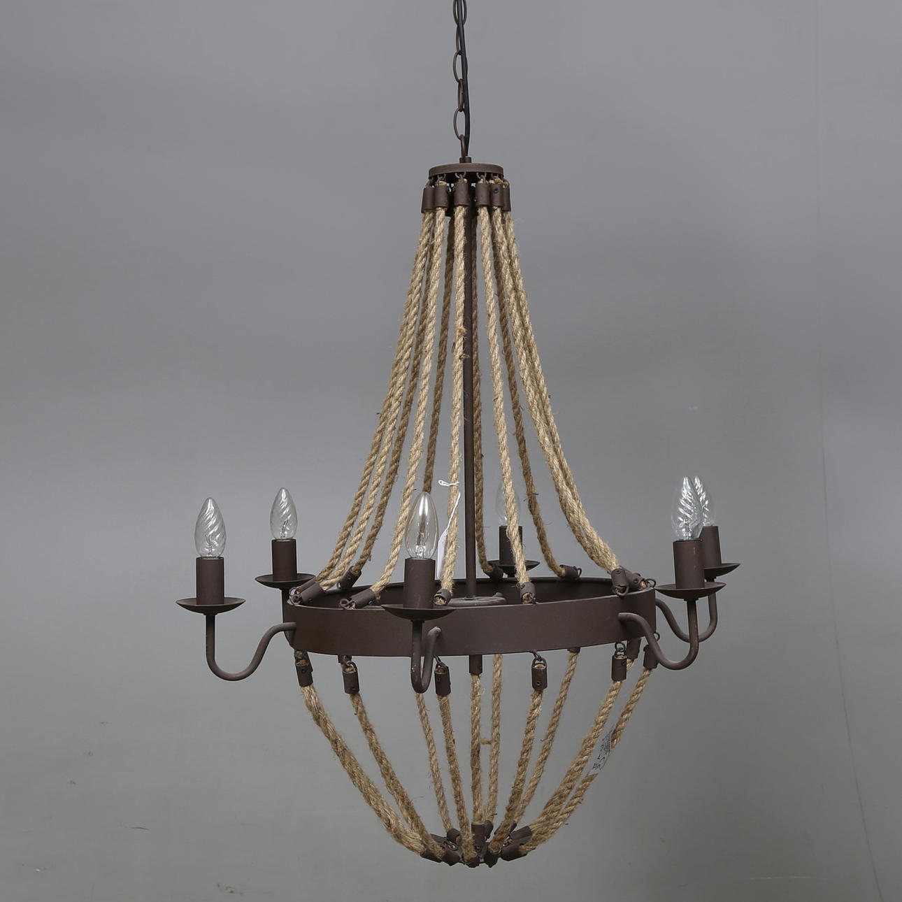 TAKKRONA, 6 lyspunkter, metall, rep, 2000-tal.