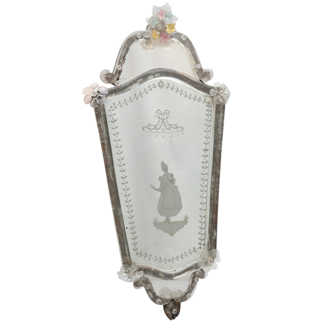 Venetian mirror with mirrors frame, 20th Century.