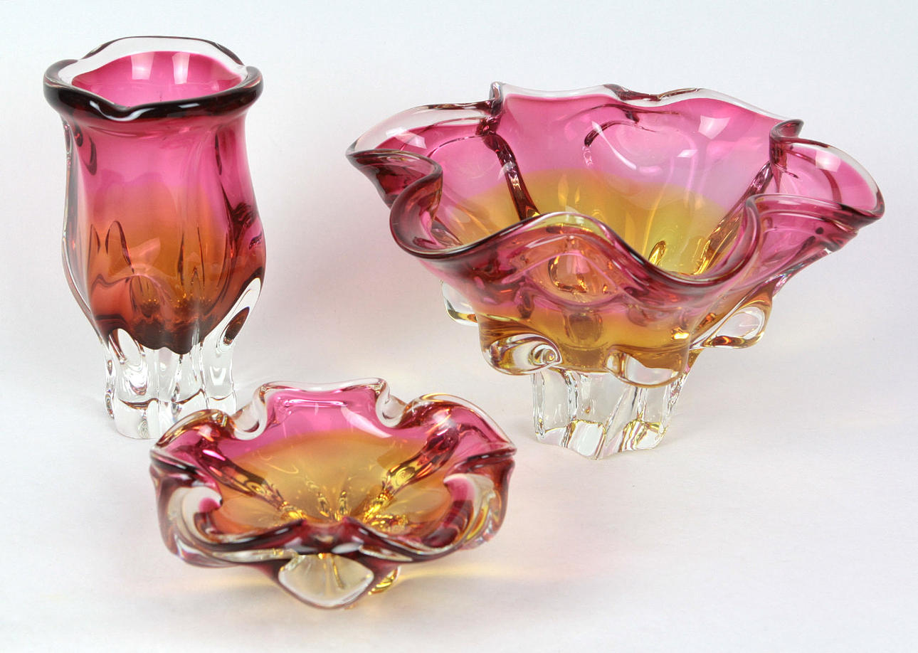 KRISTALLGLAS SET, handgjord.