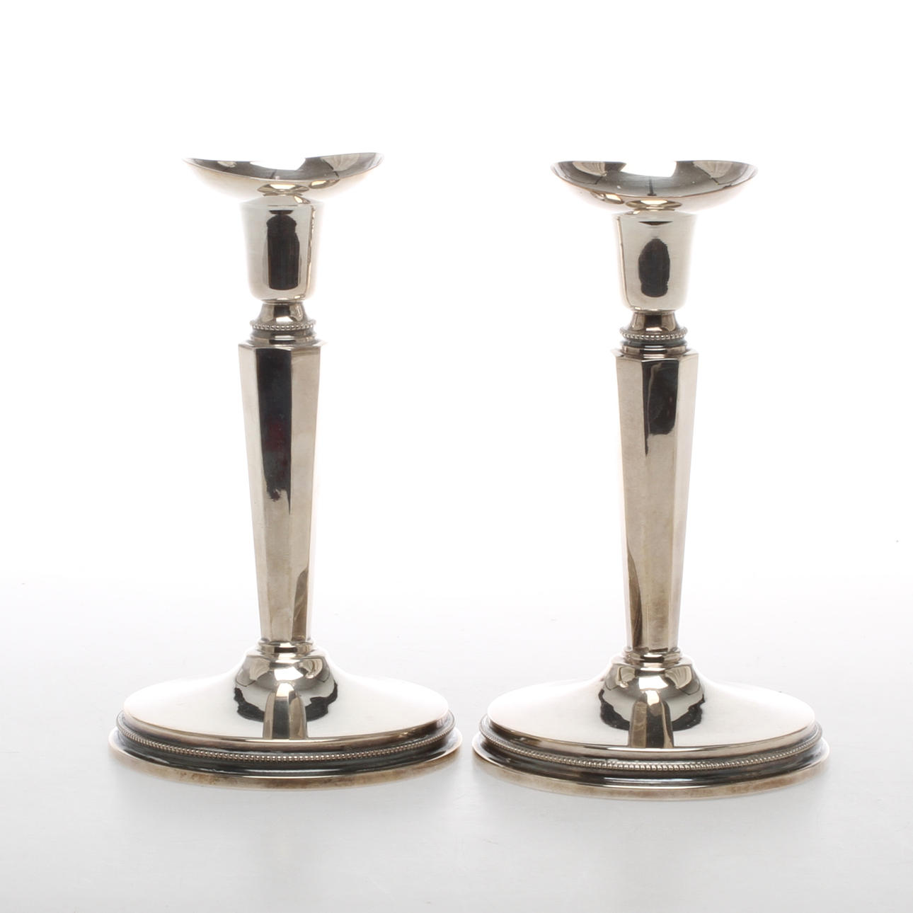 LJUSSTAKAR 1 par, silver, MGAB, Uppsala, 1964.