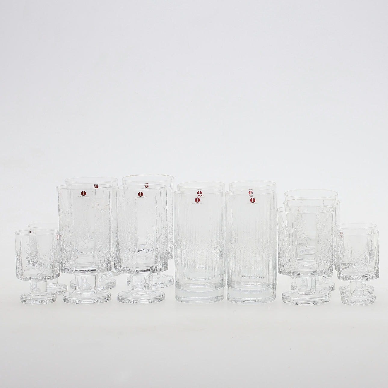 KRISTALLGLAS, 16 delar, Iittala, Finland, 1900-tal.