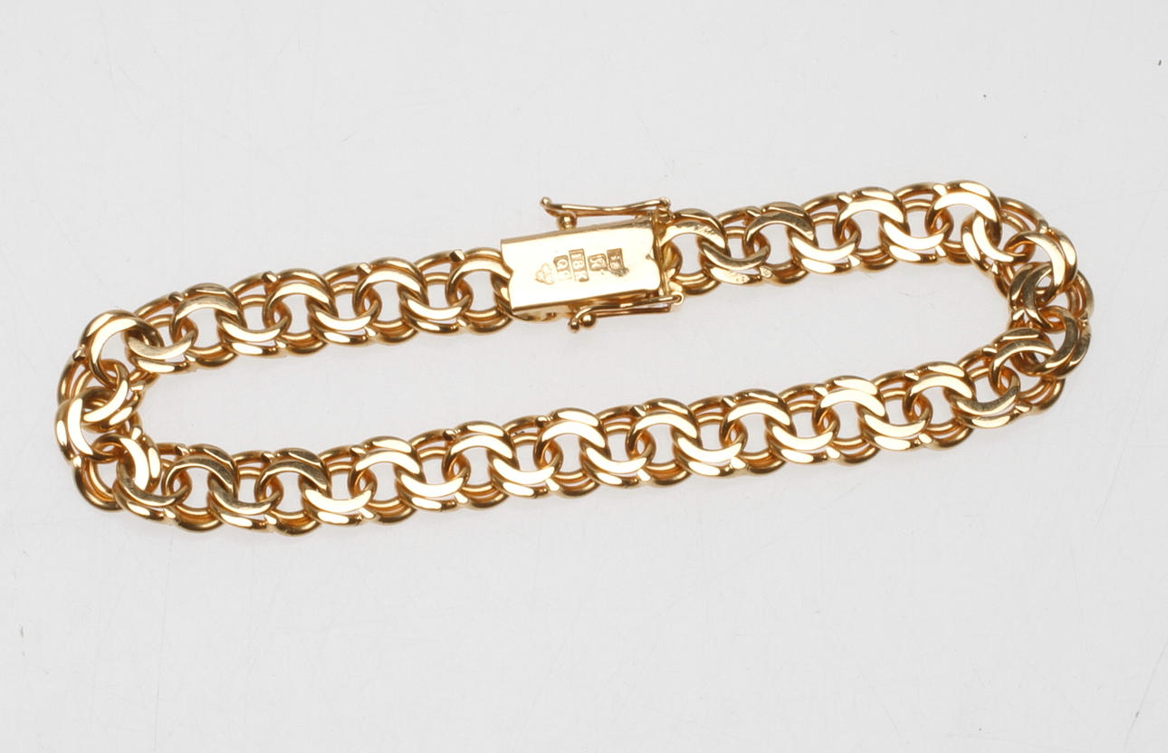 ARMBAND BISMARCK, 18k guld, vikt ca 22,3 gr.