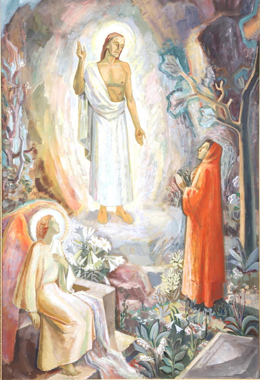 GUNNAR TORHAMN. TILLSKRIVEN. Religiöst motiv, olja på pannå.