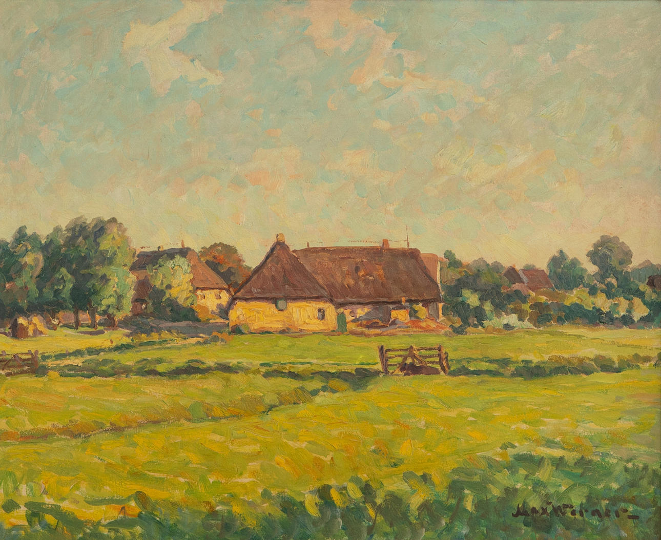 MAX WERNER (1879-1952). Homestead in Schleswig-Holstein.
