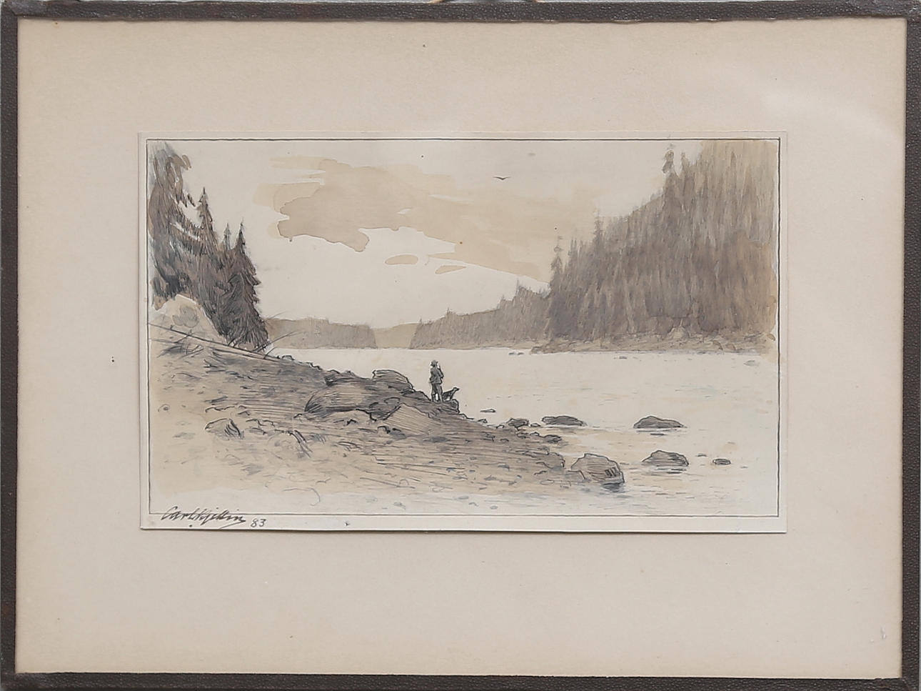 OIDENTIFIERAD KONSTNÄR. Blandteknik, signerade och daterad 83.