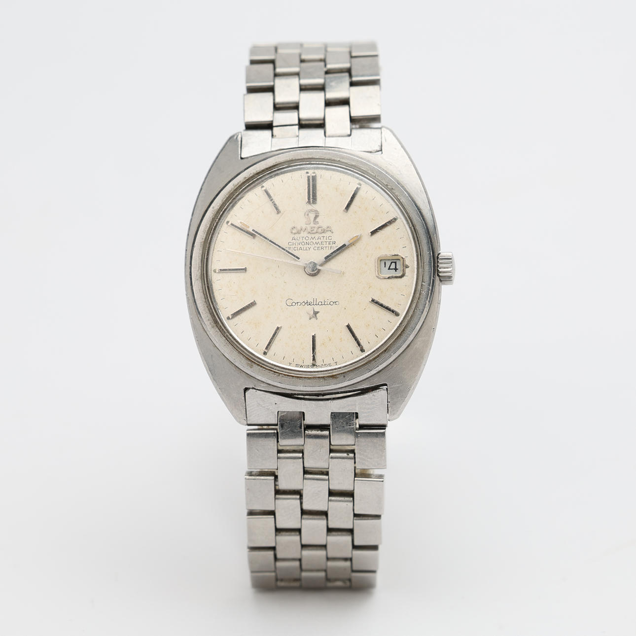 OMEGA, Constellation, wristwatch, steel, automatic, approx 1968.