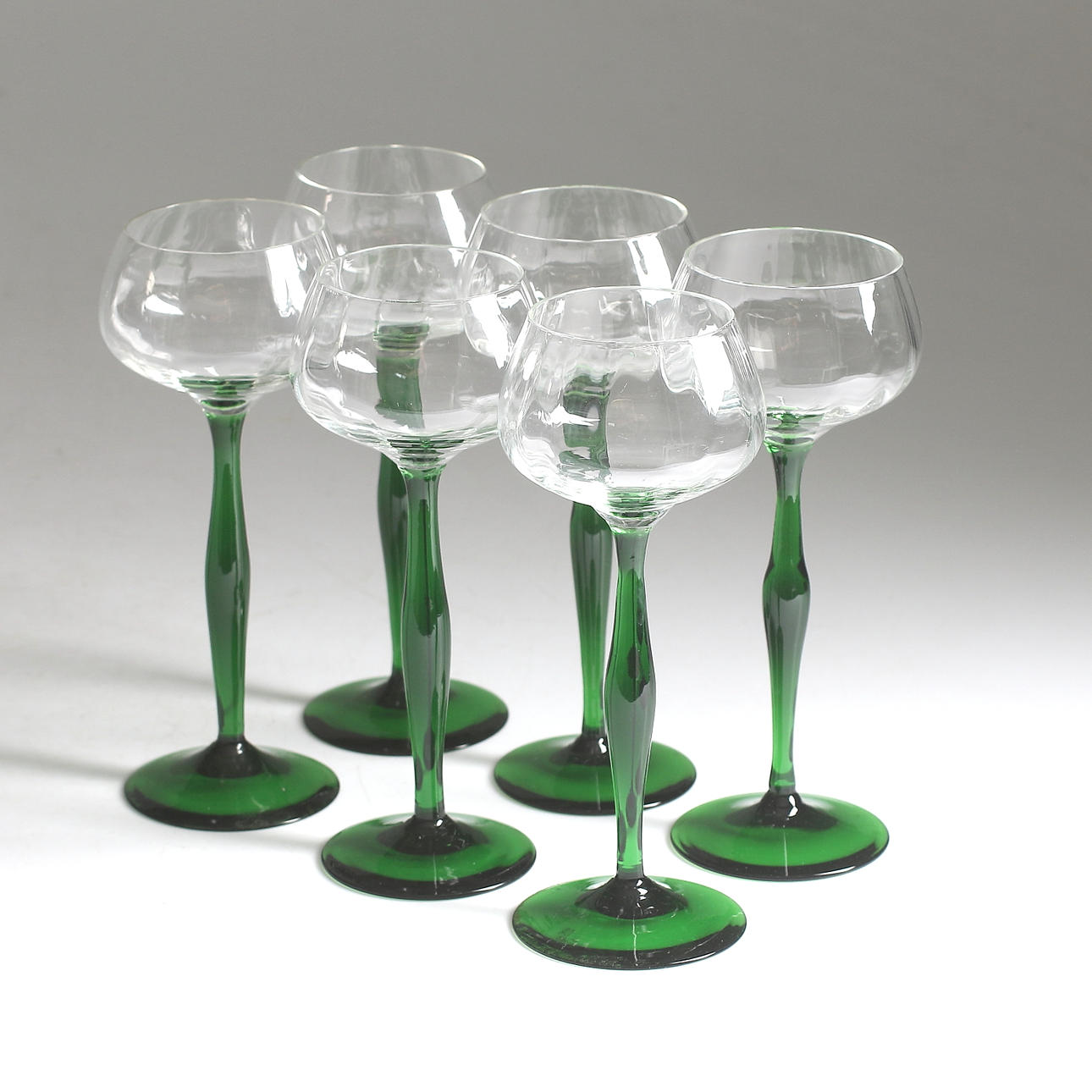 VINGLAS, 6 st, Kosta, omkring sekelskiftet 18/1900.