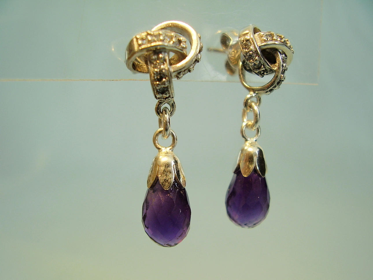 AMETIST/TOPAS örhängen 925.