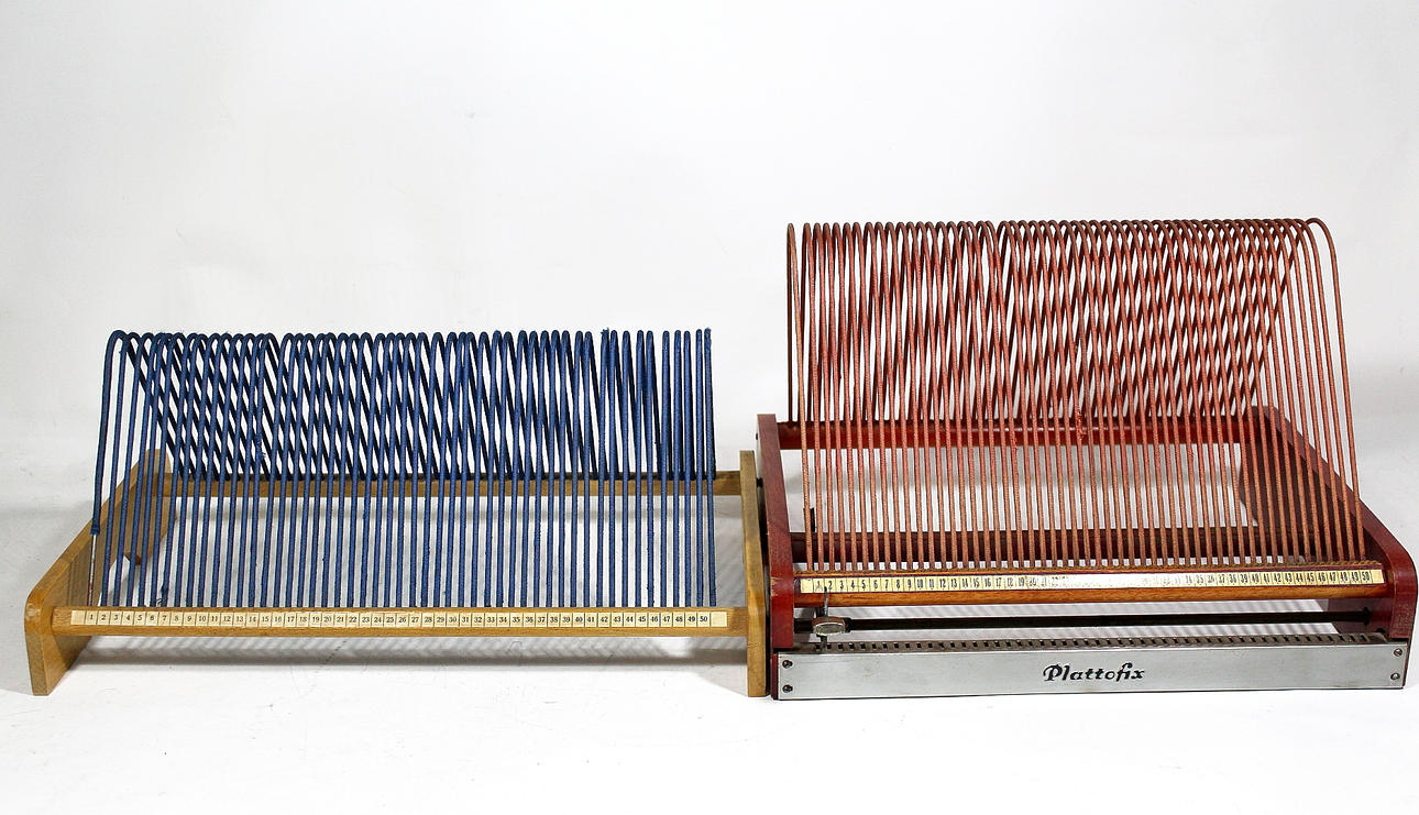 RECORD RACK, 2 pcs, for vinyl records, one rack, Plattofix.