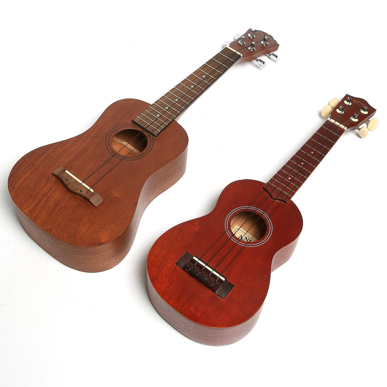 UKULELE, 2 st, Lanakai, HU-212 samt Jack & Danny UK-3. 1900-tal.