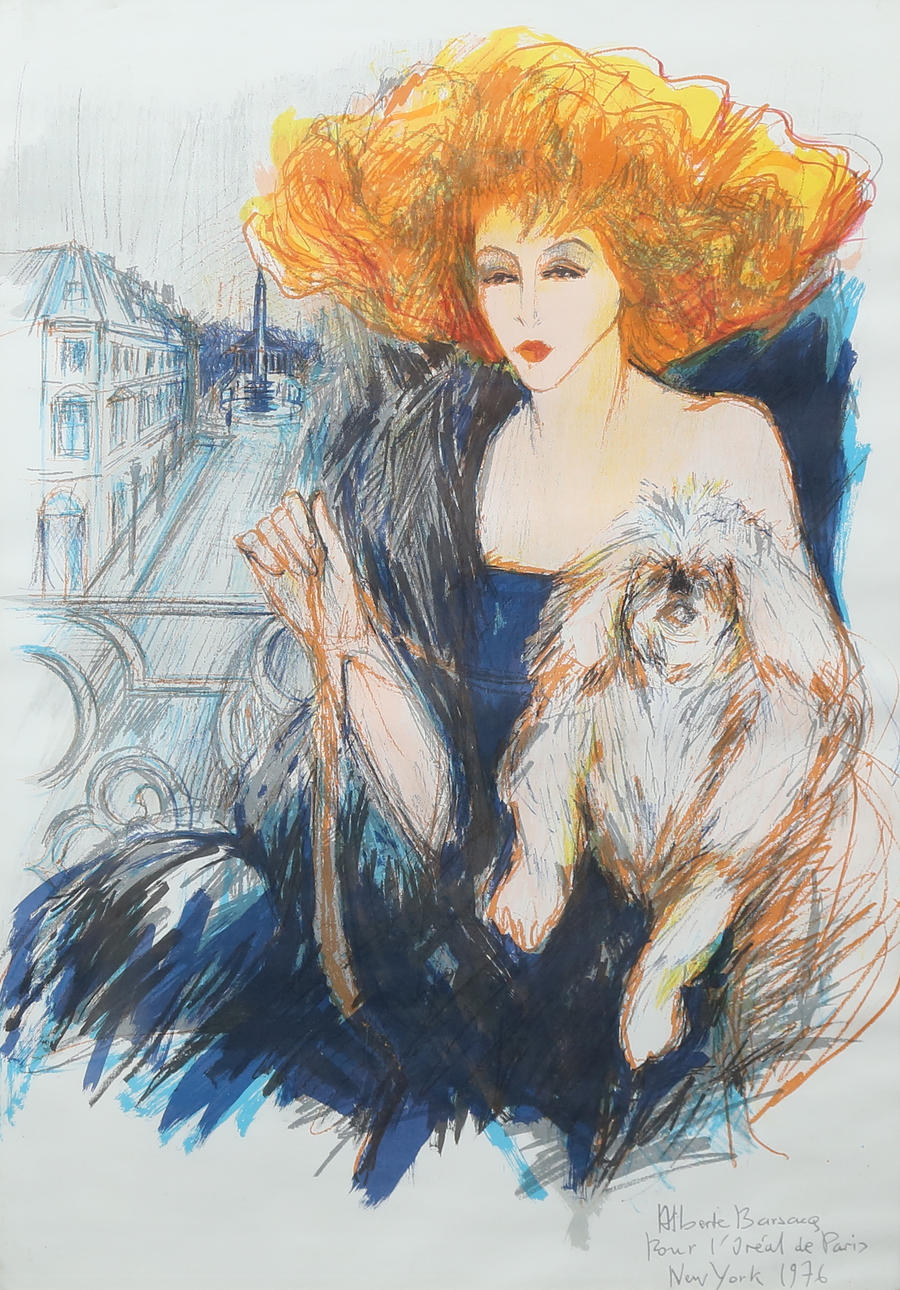 ALBERTE BARSACQ. Lithograph, signed and dated 1976 in print.