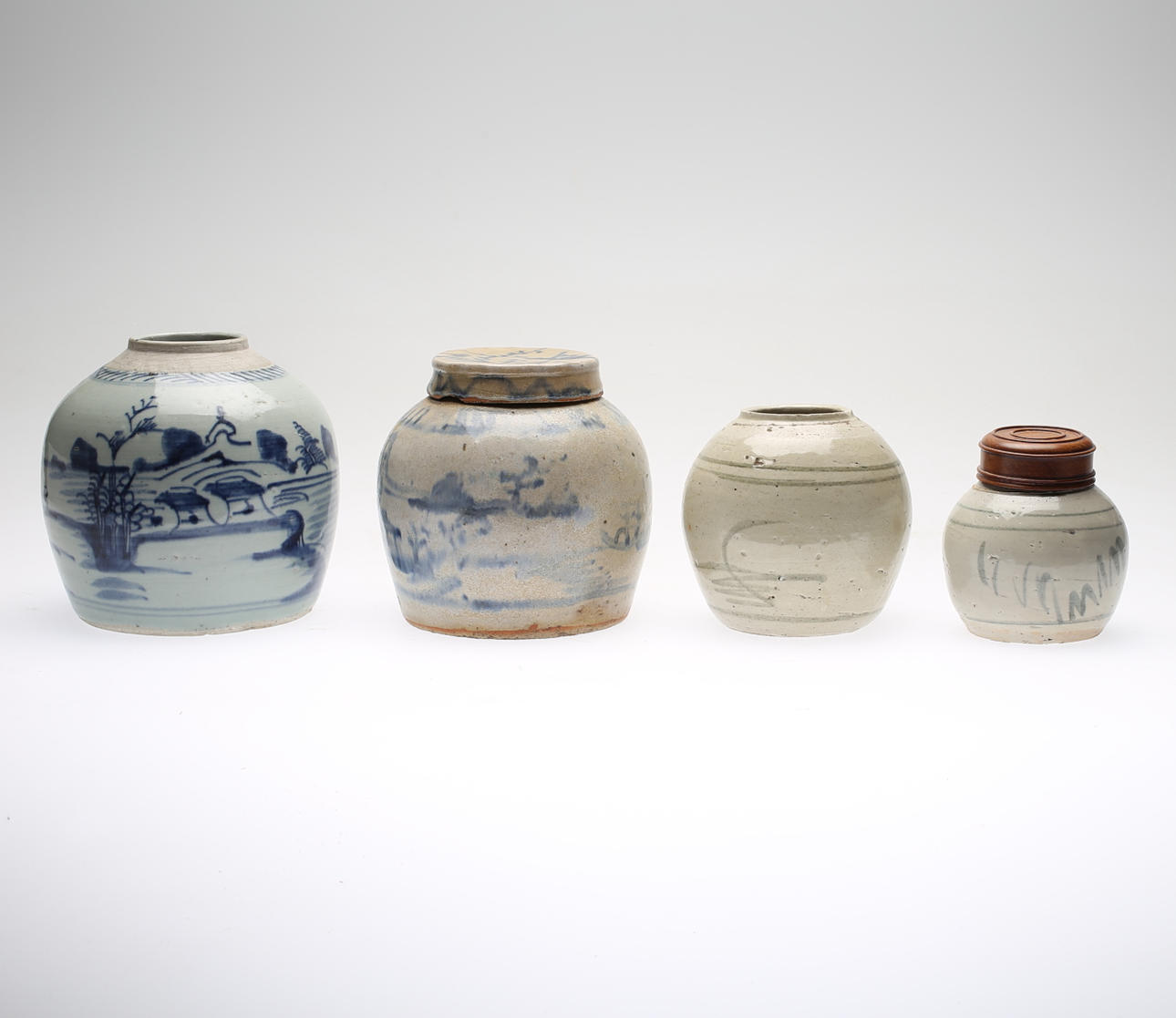 BOJANER, 4 st, porslin, Kina, 1800-/1900-tal.